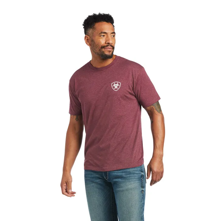 Ariat Men's Buckle Flag Crew Neck Short Sleeve T-Shirt