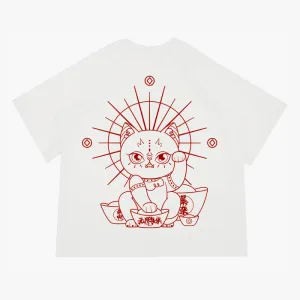 benpaolv Lucky Cat Oversized T-Shirt