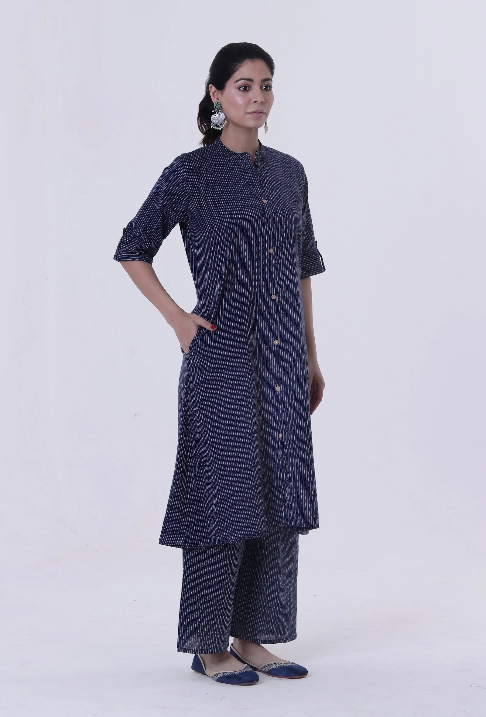 Blue Cotton Kurti