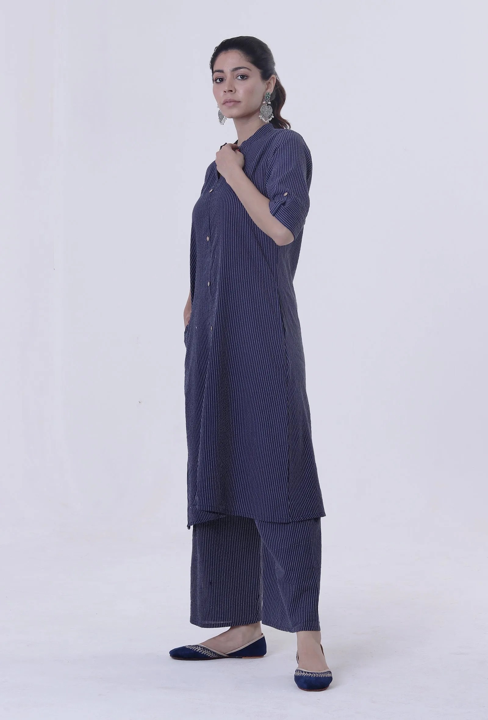 Blue Cotton Kurti