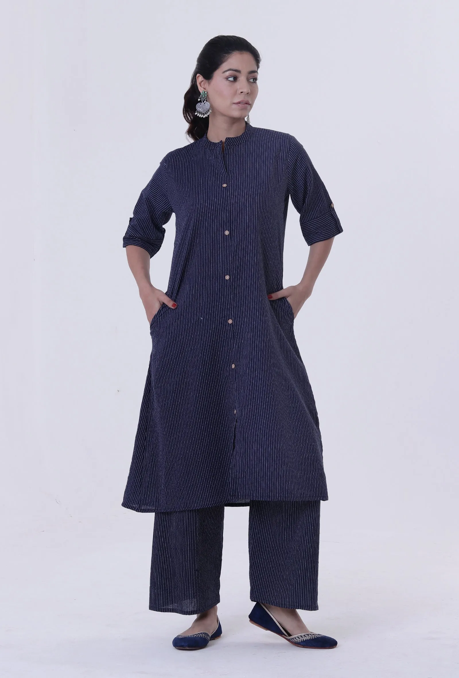 Blue Cotton Kurti