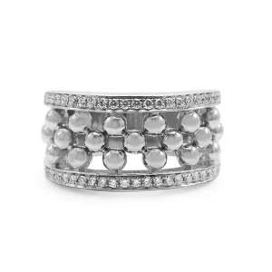 Boodles 18ct Diamond Circus Large-Bead Ring