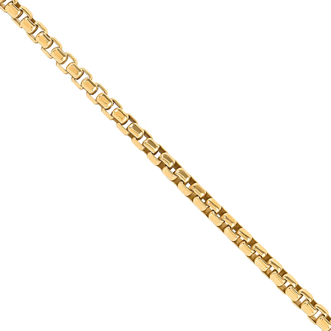 Box Chain Necklace in Gold