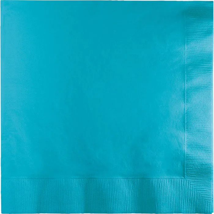 Bulk Pack of 100 Bermuda Blue Luncheon Napkins 3Ply