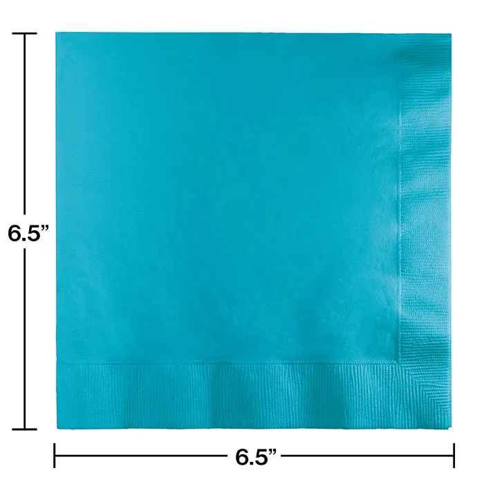 Bulk Pack of 100 Bermuda Blue Luncheon Napkins 3Ply