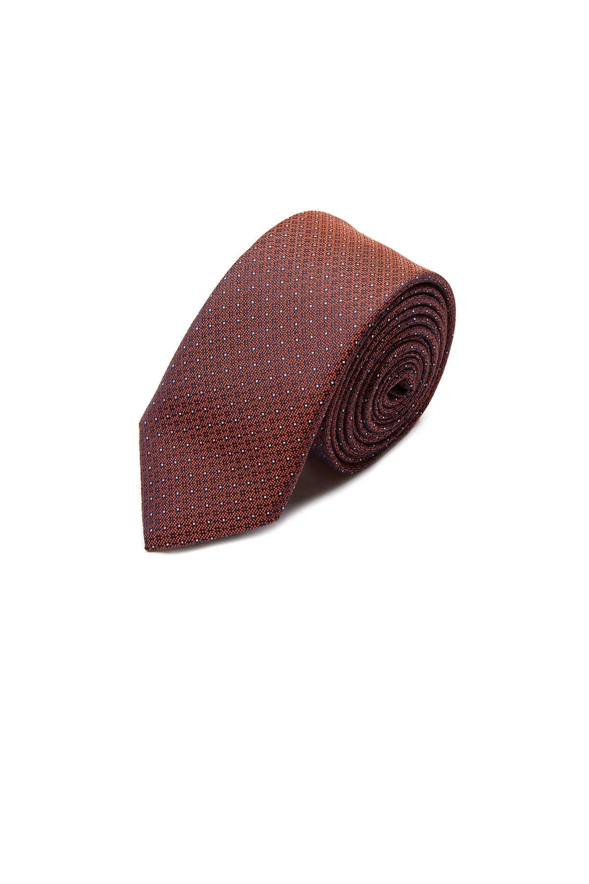 Casual 2.5-inch Slim Gold Tie, Orange 6