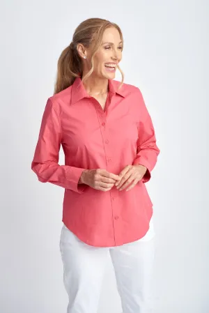 Casual Cotton Shirt Coral