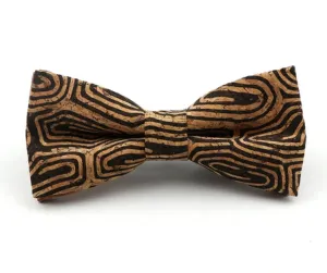 Cork Bowtie with Black Retro Design