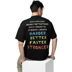 Daft Punk Oversized T shirt - Harder, Better, Faster, Stronger