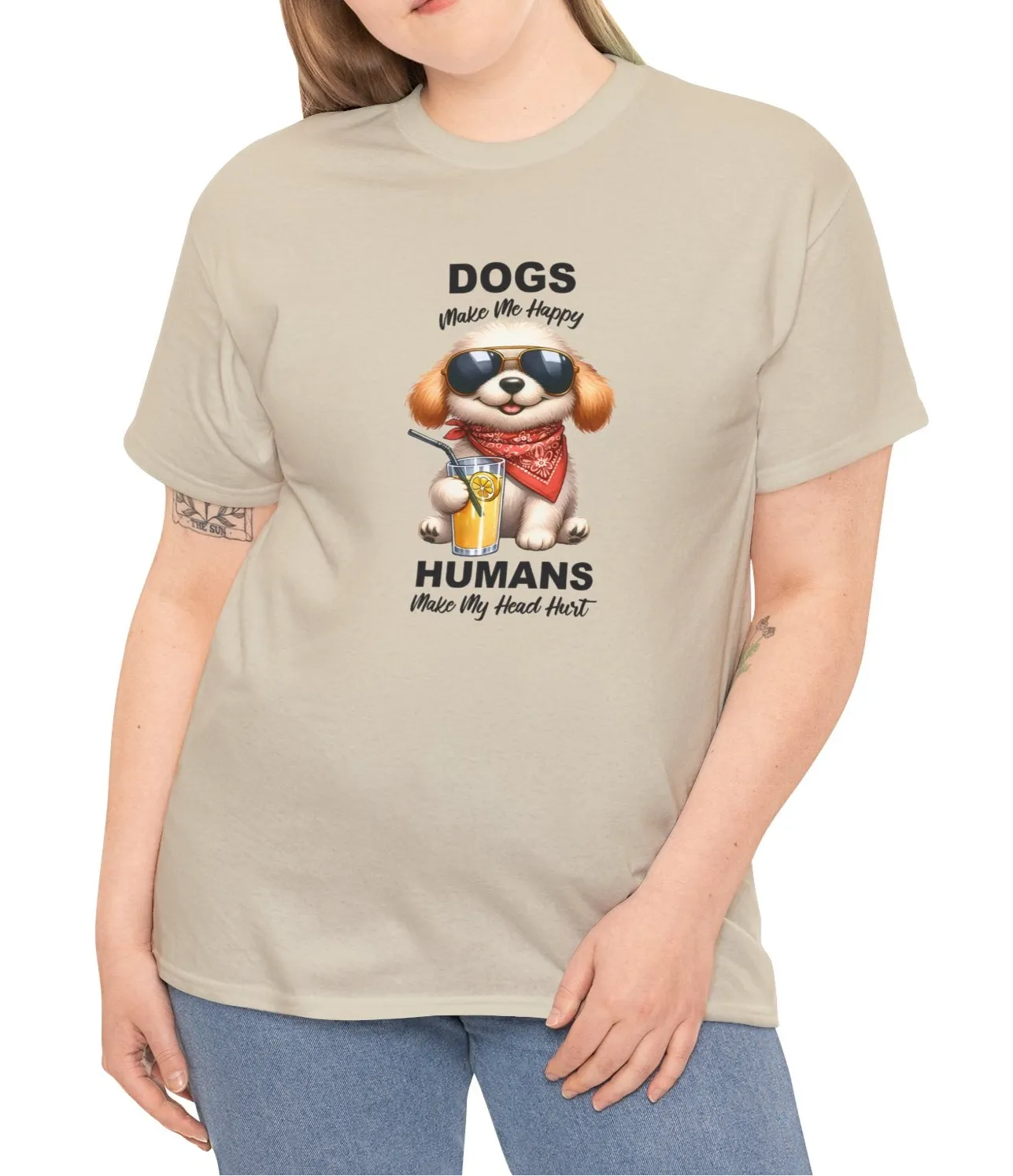 Dogs Make Me Happy | Cotton Tee