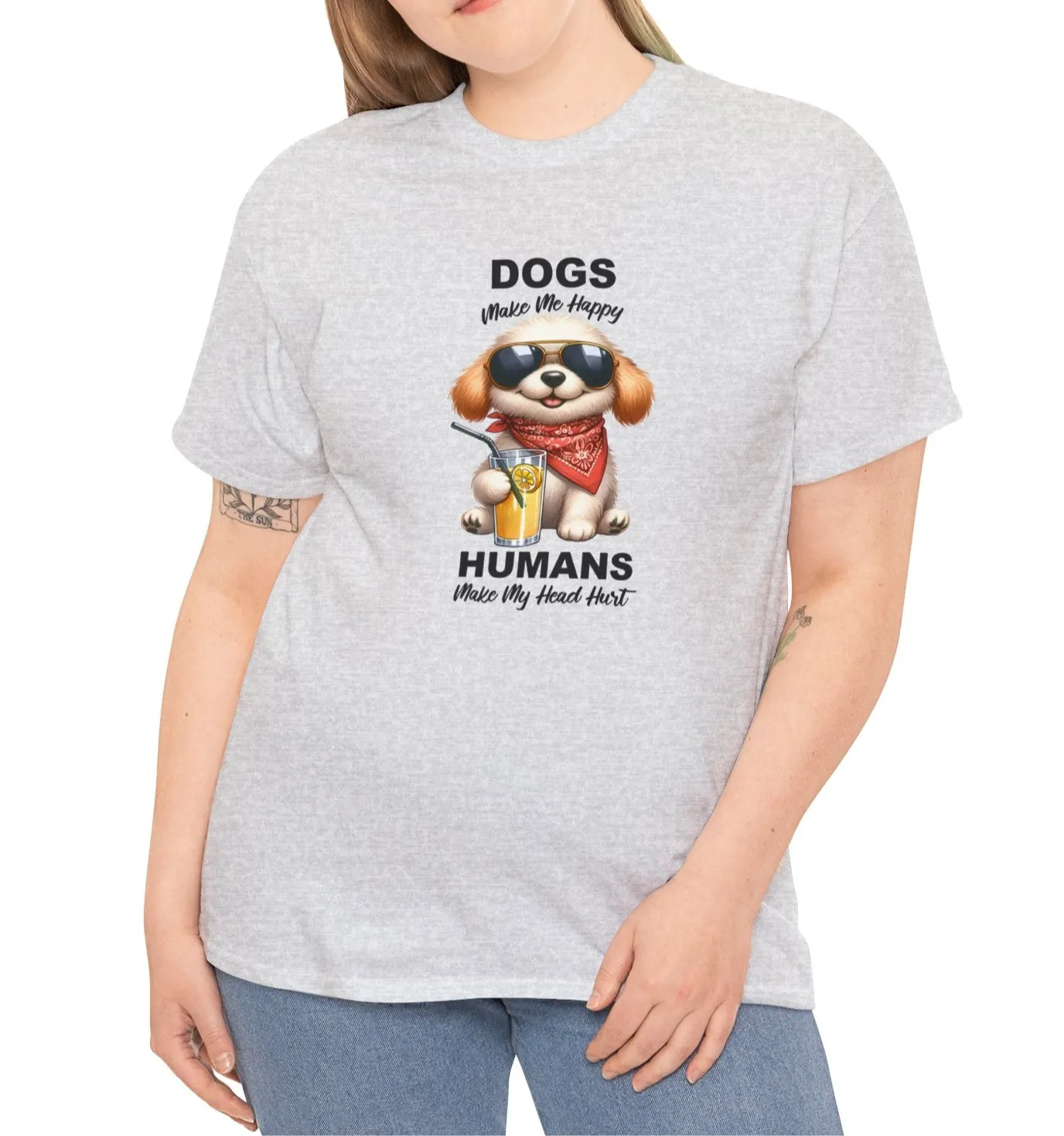 Dogs Make Me Happy | Cotton Tee