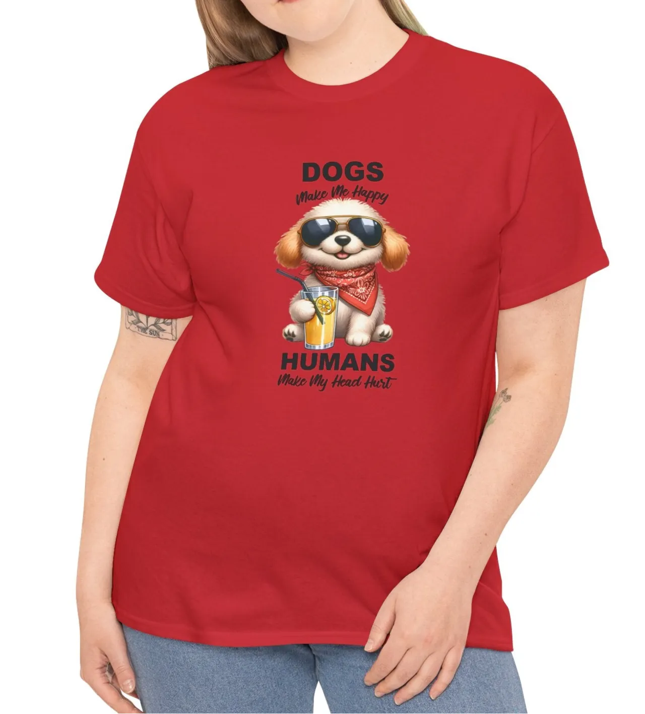 Dogs Make Me Happy | Cotton Tee