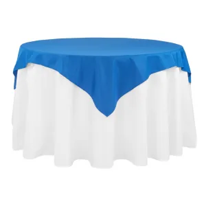 Economy Polyester Table Overlay Topper/Tablecloth 54"x54" Square - Royal Blue