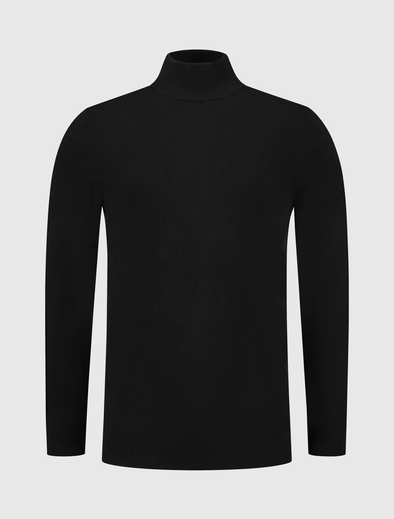 Essential Knitwear Mockneck Sweater | Black