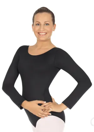 Eurotard Cotton Long Sleeve Leotard (Black)