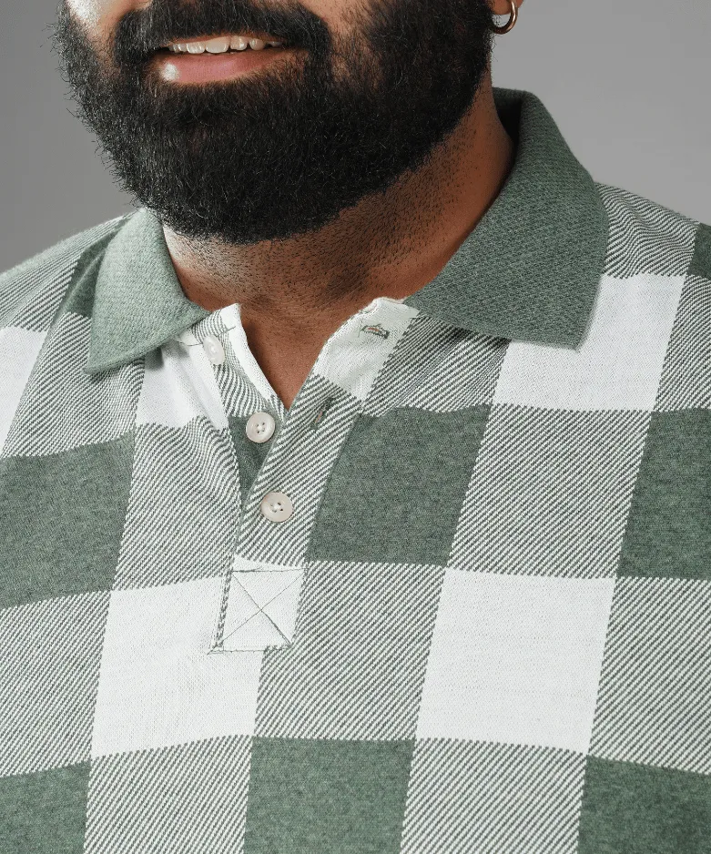 Green Checkered Premium Polo T-shirt