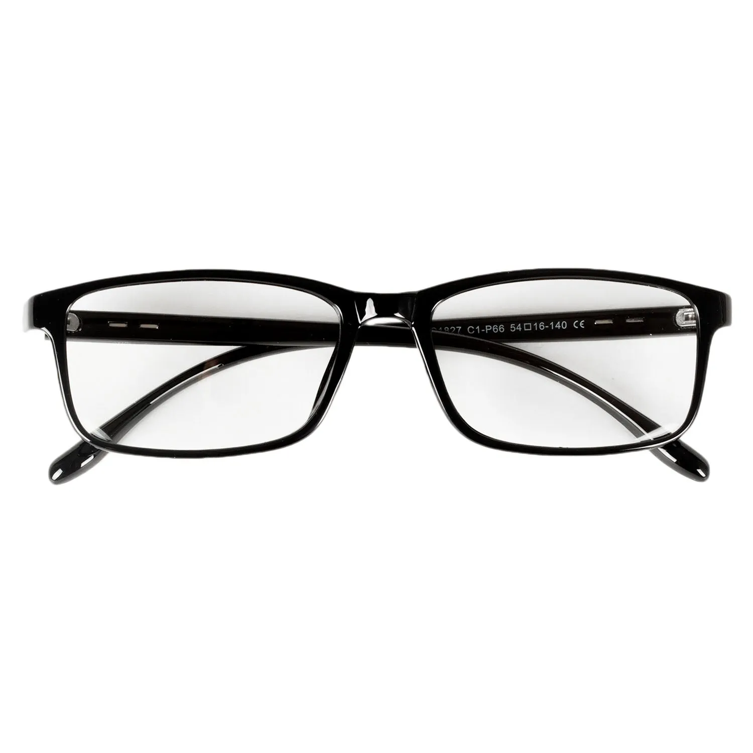 iB-iP Women's Retro Rectangle Thin Rim Black Leopard Fashion Clear Lens Eyeglasses