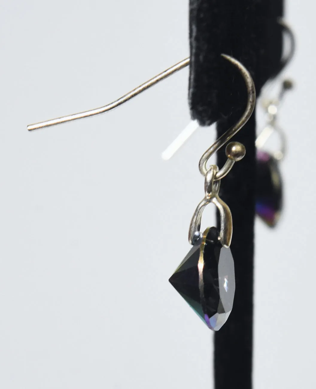 Iridescent Foil Backed Glass Earrings