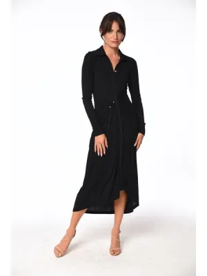 Jersey Midi Shirt Dress