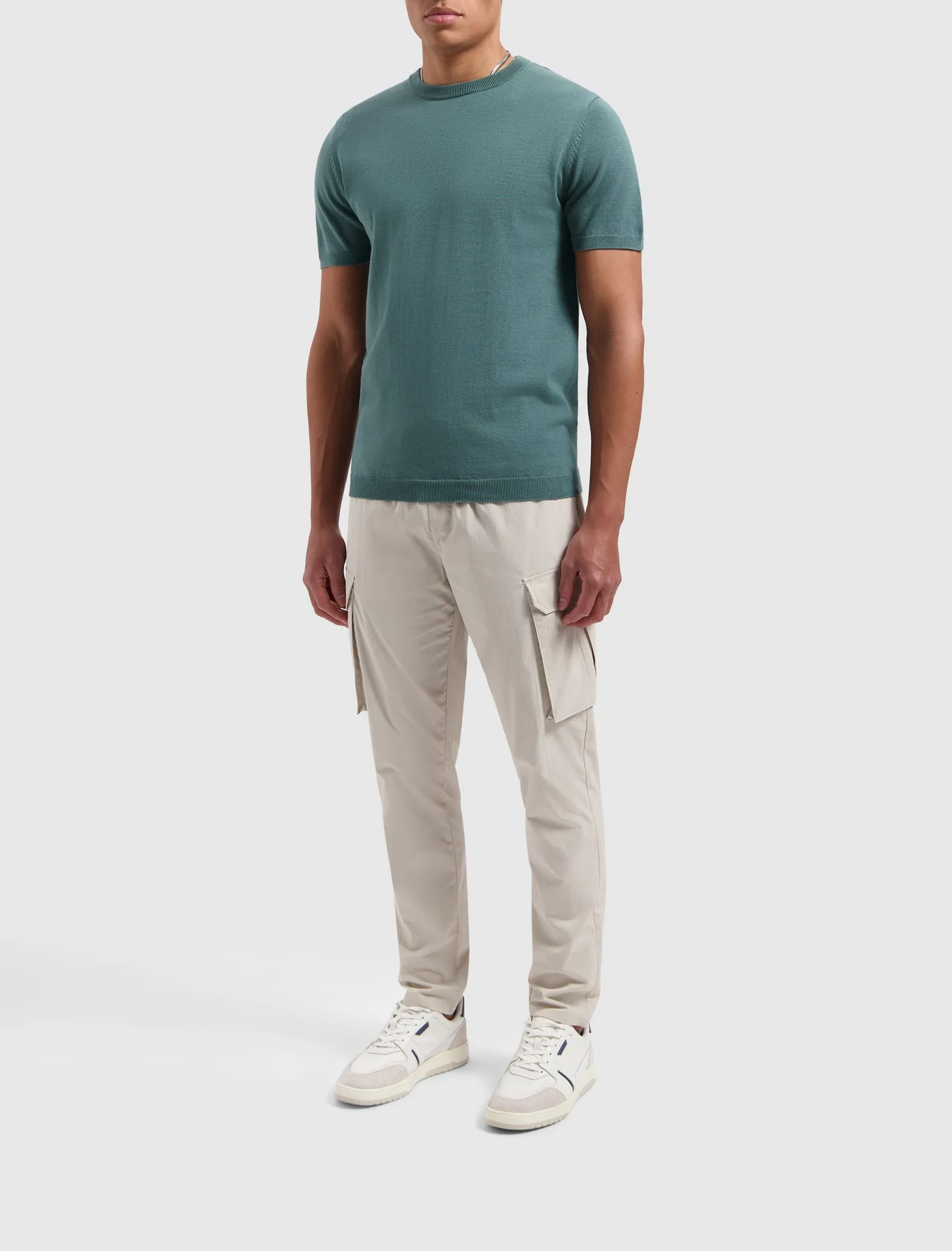 Knitwear T-shirt | Faded Green