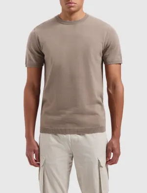 Knitwear T-shirt | Taupe