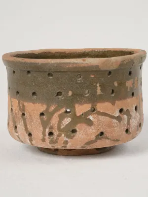 Late 19th-Century Terracotta "Faisselle" Cheese Strainer, 4¾"