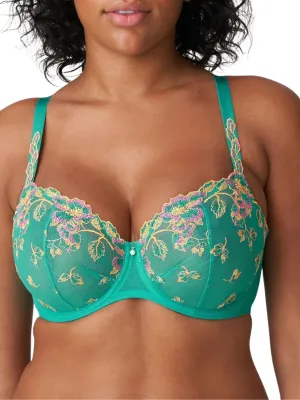 Lenca Vertical Seam Balcony Bra - Sunny Teal