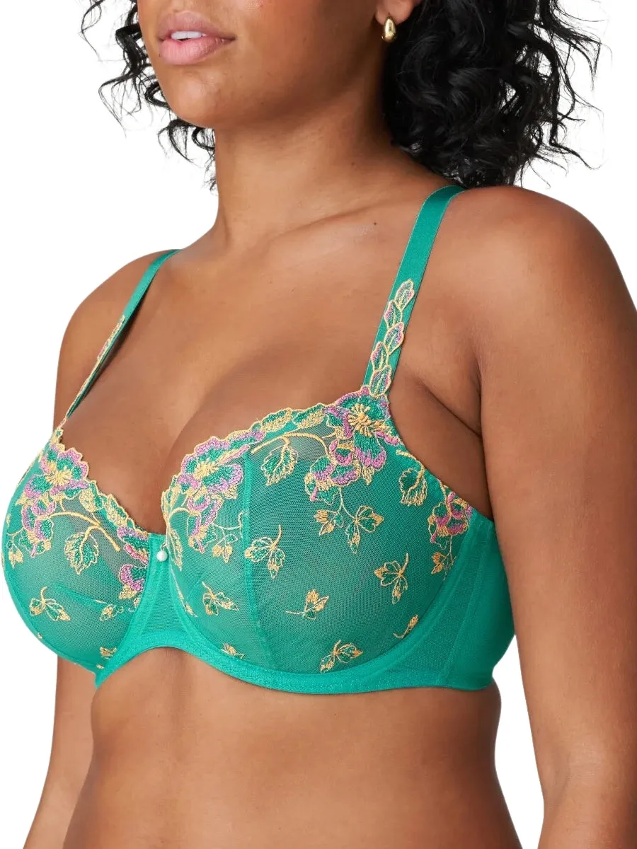 Lenca Vertical Seam Balcony Bra - Sunny Teal