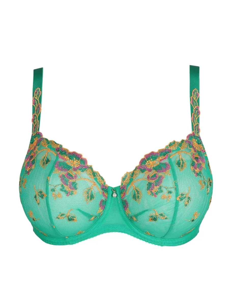 Lenca Vertical Seam Balcony Bra - Sunny Teal