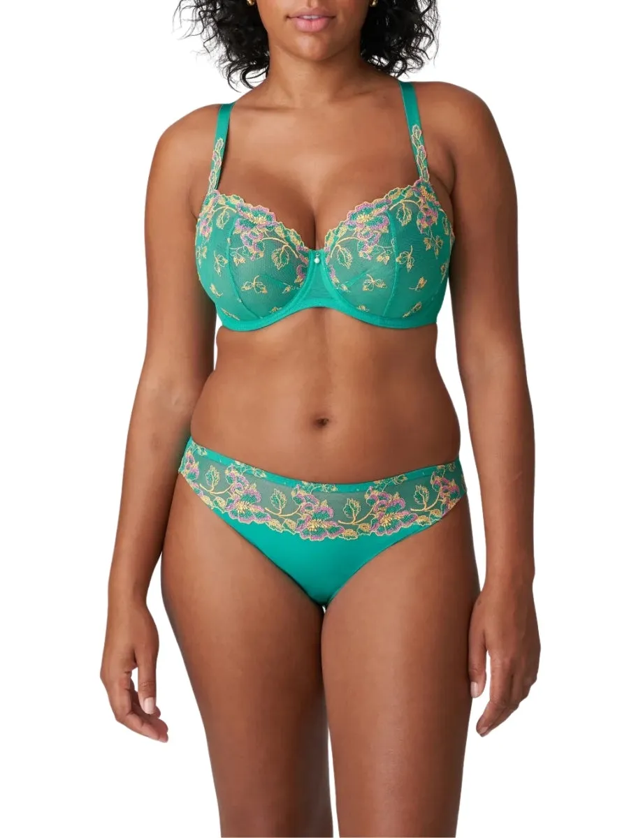 Lenca Vertical Seam Balcony Bra - Sunny Teal