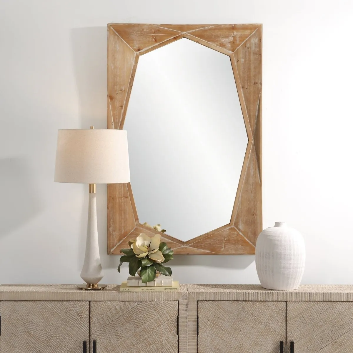 Marquise Natural Wood Mirror