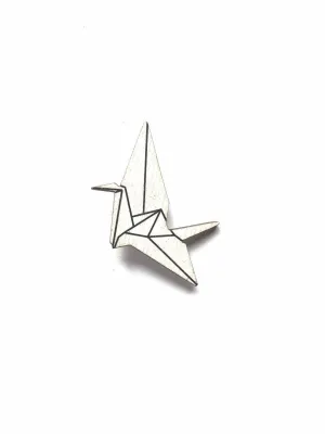 Origami Crane Brooch