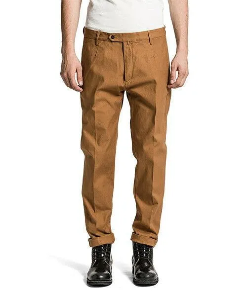 Replay Tan One Off II Yeldun Evolution Mens Cotton Canvas Jeans W33" L31" RRP £210