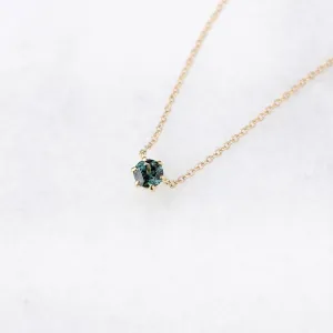 Round Green Sapphire Necklace