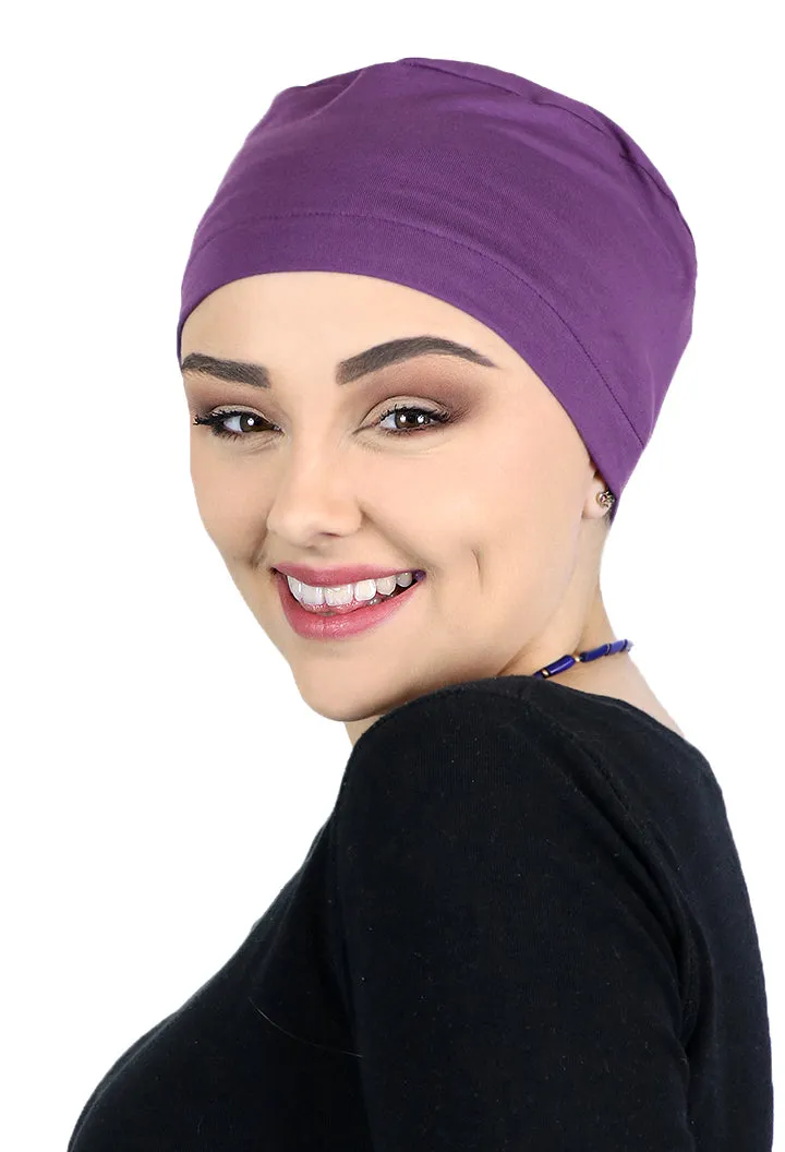 Serena Cotton Sleep Cap Casual Beanie for Women with Small Heads 50  UPF Sun Protection