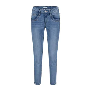 Sissy Stone Used & Embroidery Regular Rise Jeans