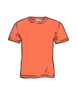 Stylish Tangerine Bamboo Crew Neck T-Shirt for Ultimate Comfort