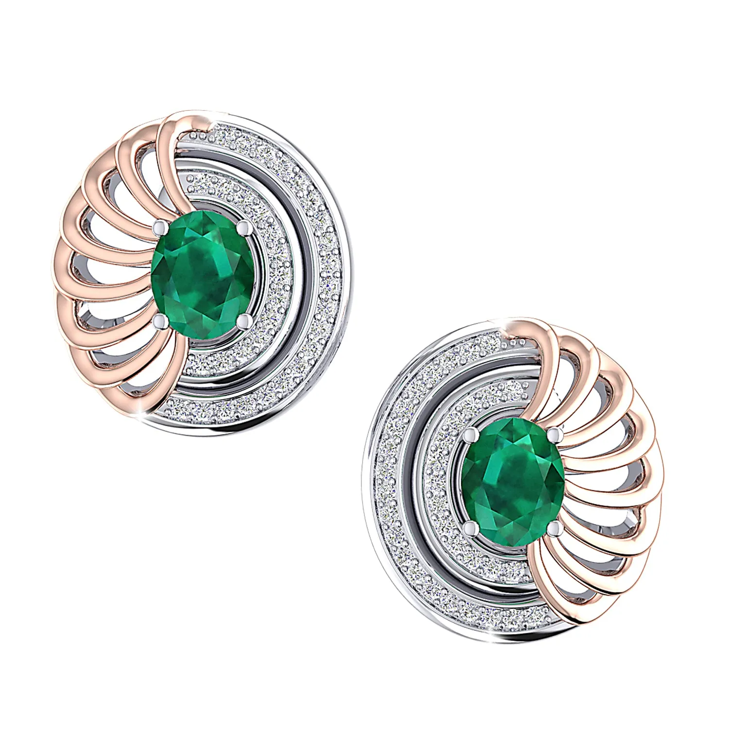 THE GREEN SWIRL STUDS