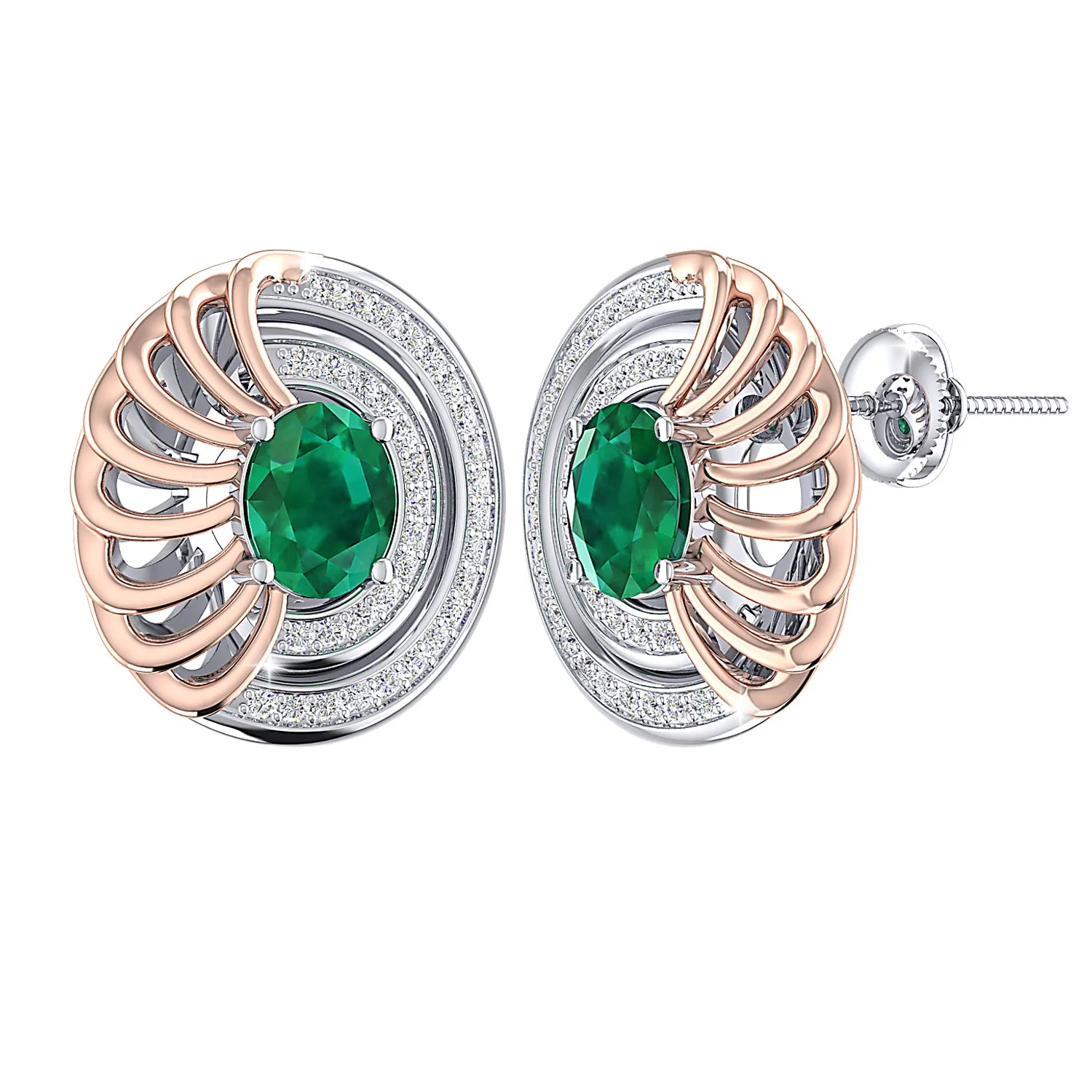 THE GREEN SWIRL STUDS