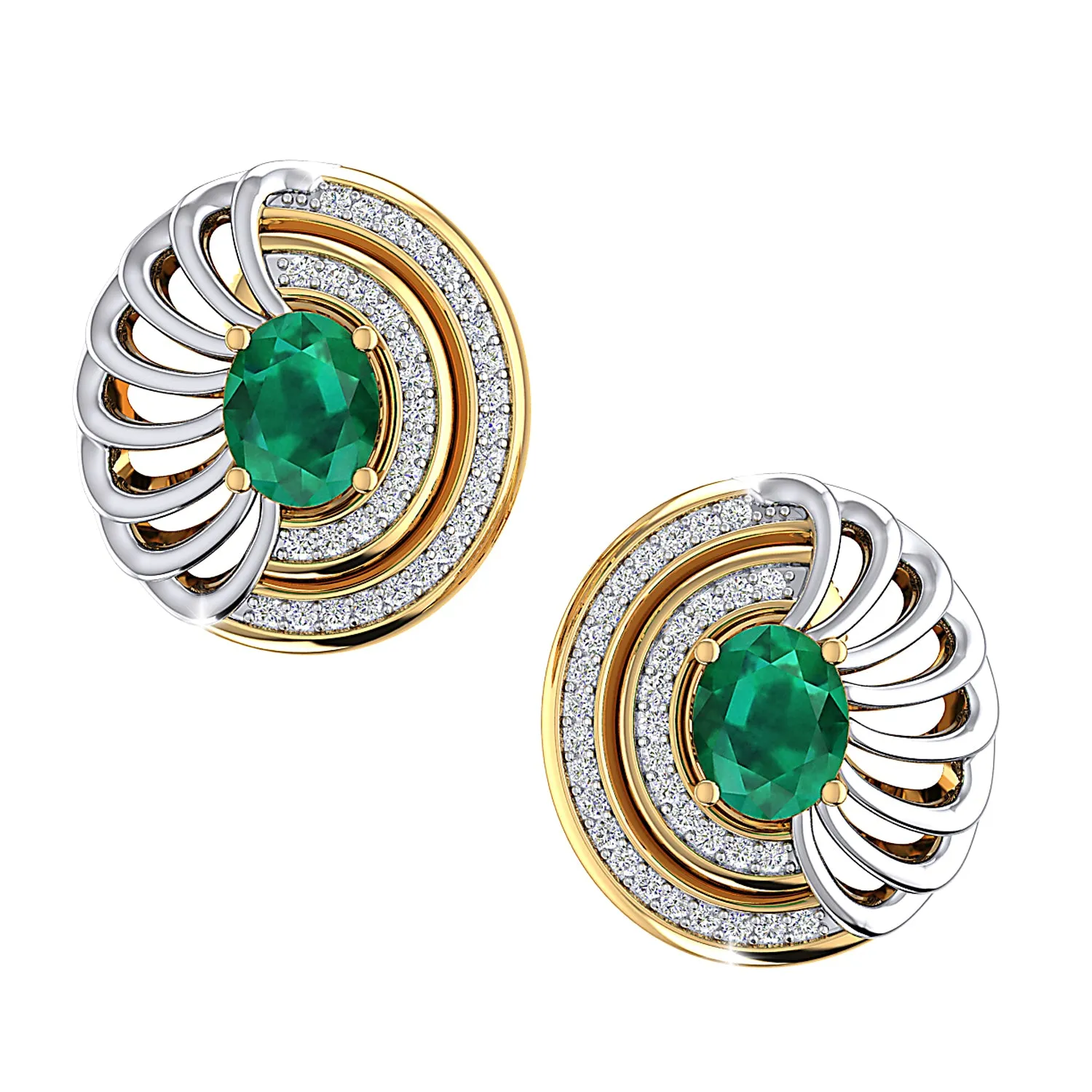 THE GREEN SWIRL STUDS