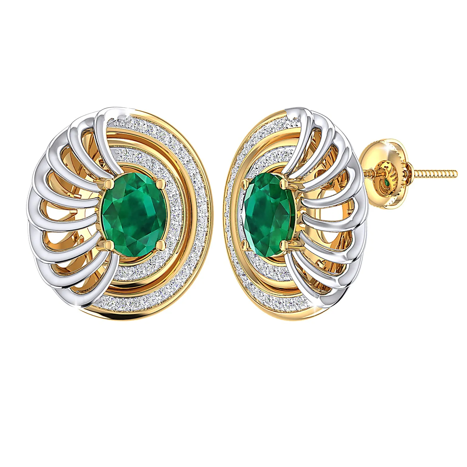 THE GREEN SWIRL STUDS