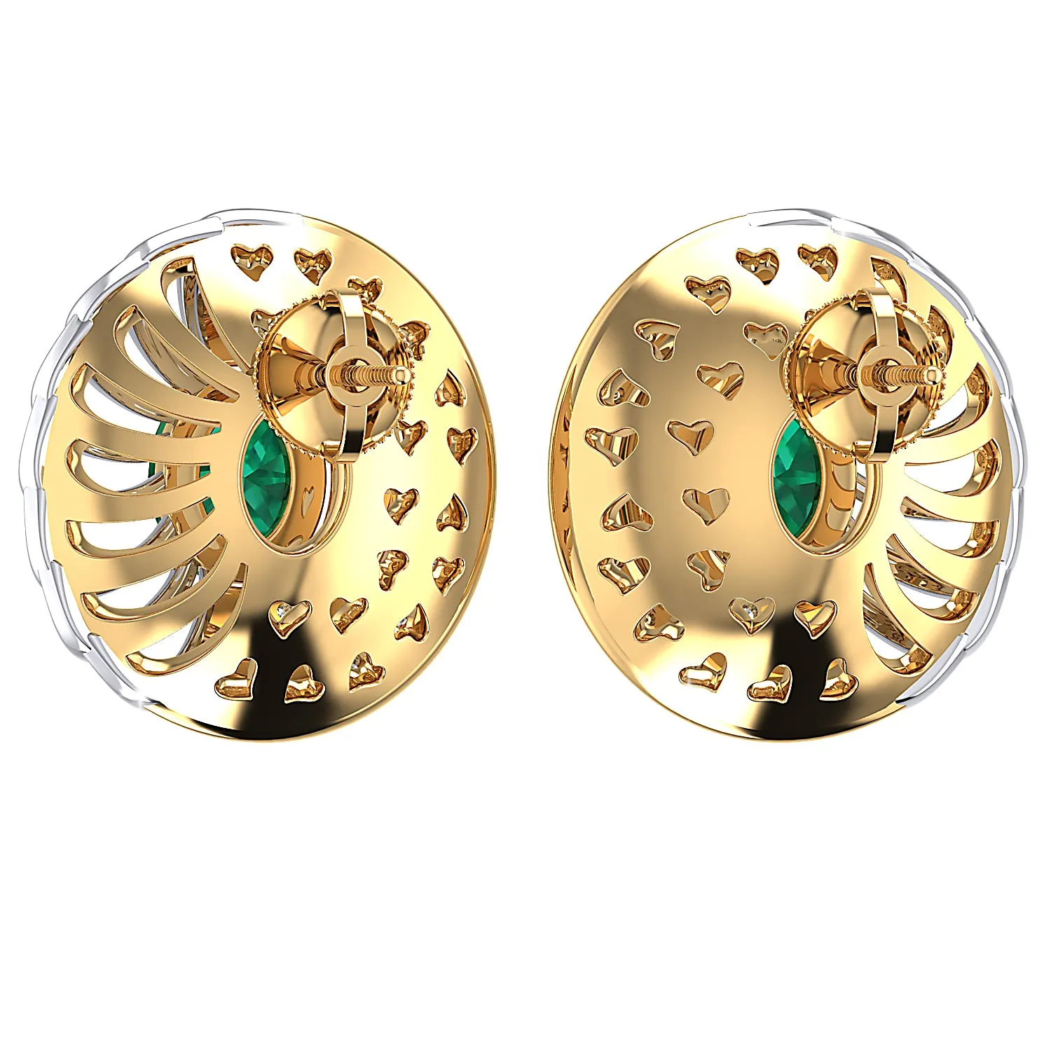 THE GREEN SWIRL STUDS