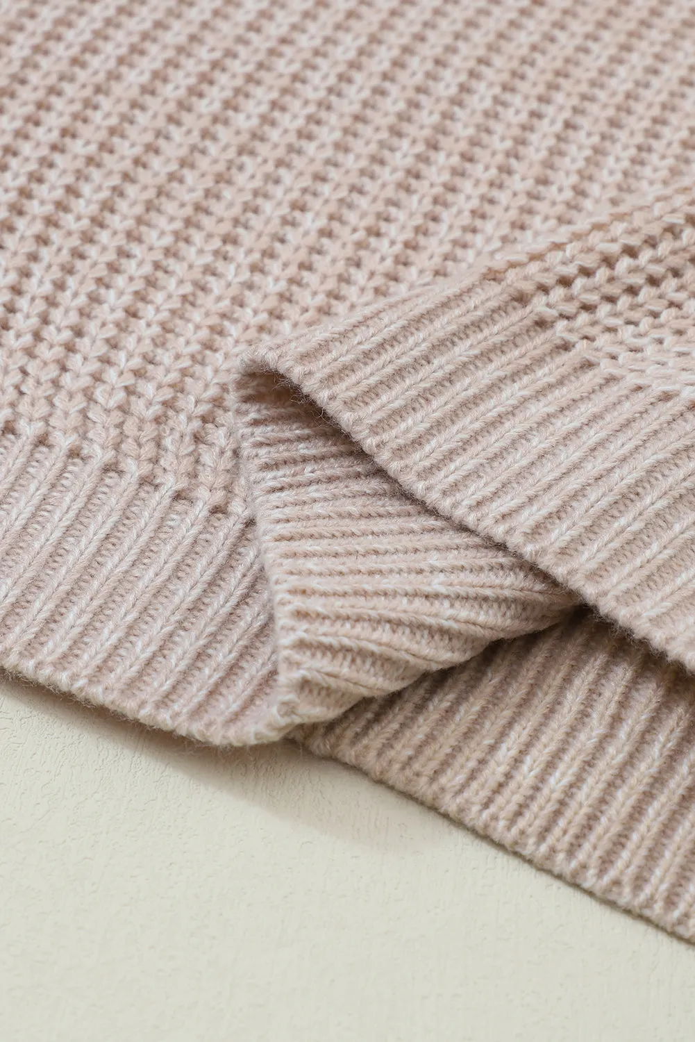 Verdant Chunky Knit Sleeve Drop Shoulder Sweater