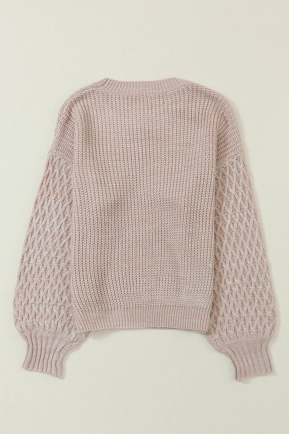 Verdant Chunky Knit Sleeve Drop Shoulder Sweater