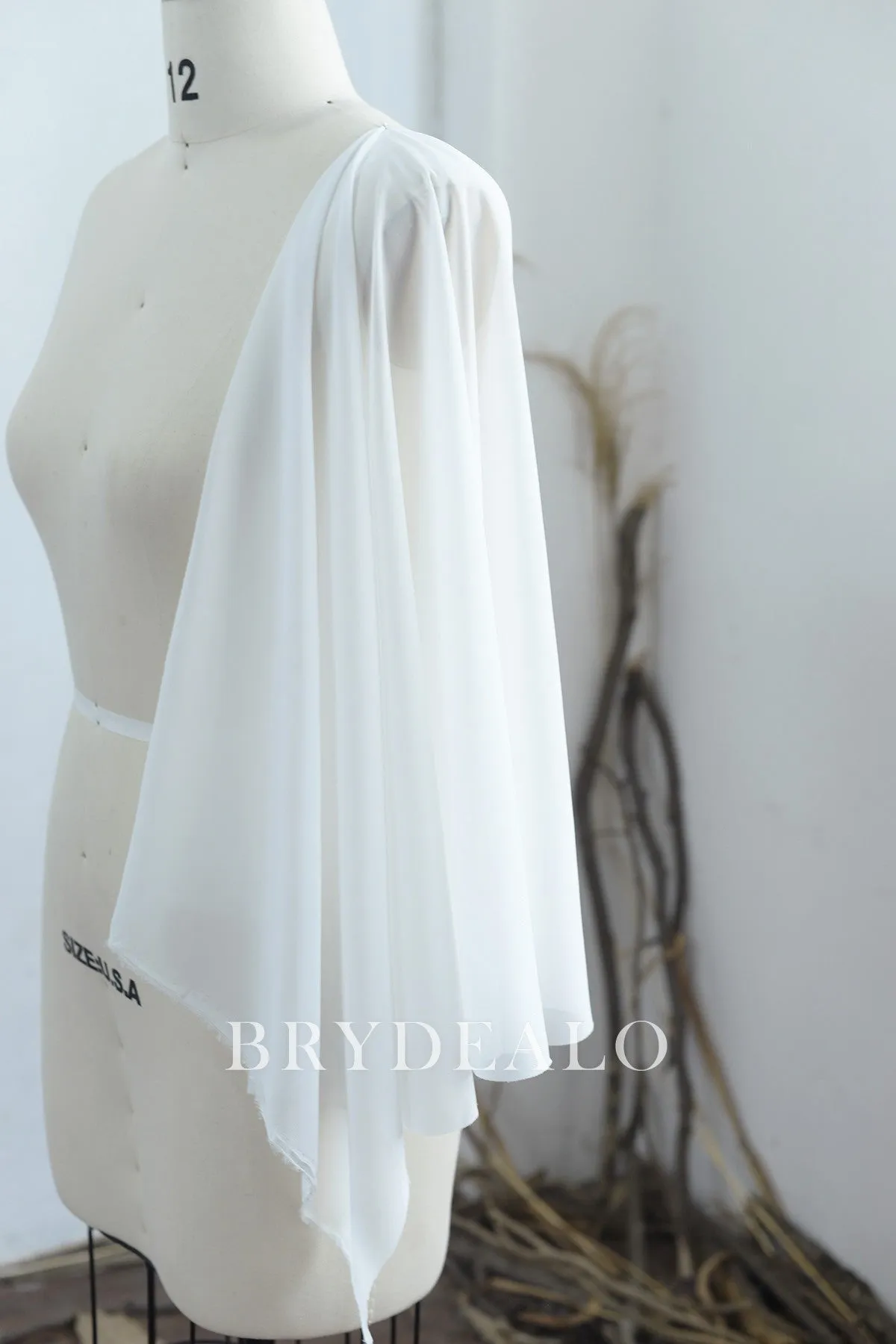 White Sheer Flowing 100D Chiffon Fabric Sold By Yard