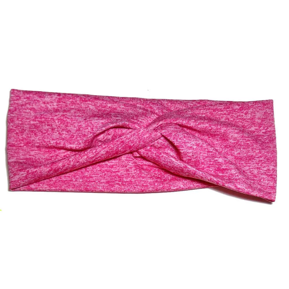 Wide Heathered Turban Twist Headbands